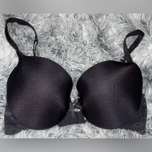 Victorias Secret Black/Charcoal Angels Push-up Bra 34D